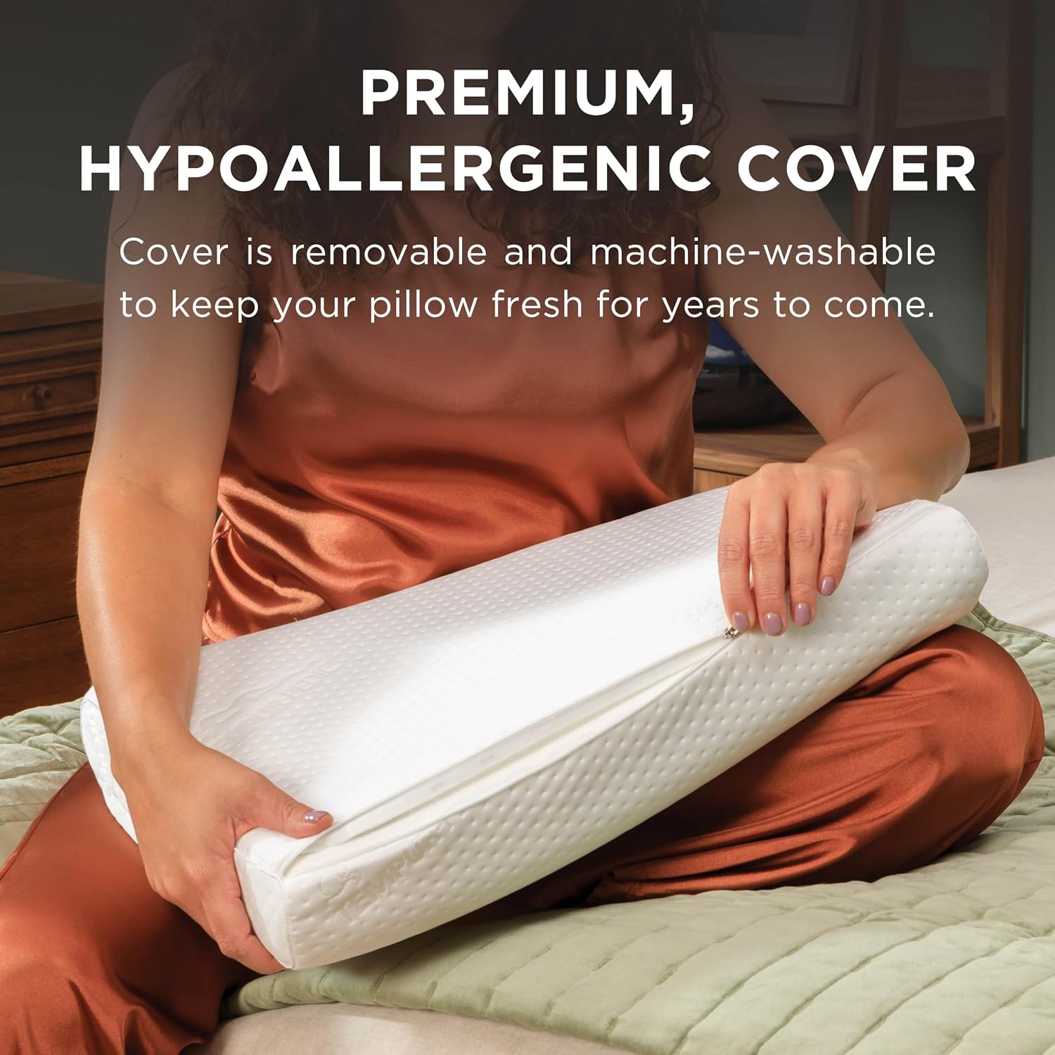 Tempur-Pedic TEMPUR-Ergo Neck Pillow, Medium Profile, White - Image 9