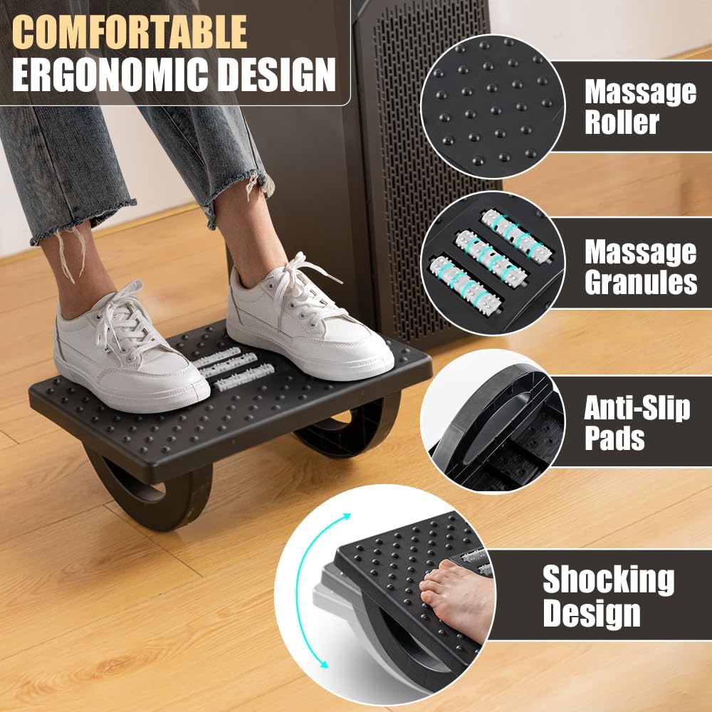 CasaZenith Foot Rest Under Desk at Work, Foot Stools for Under Office Desk - Image 3