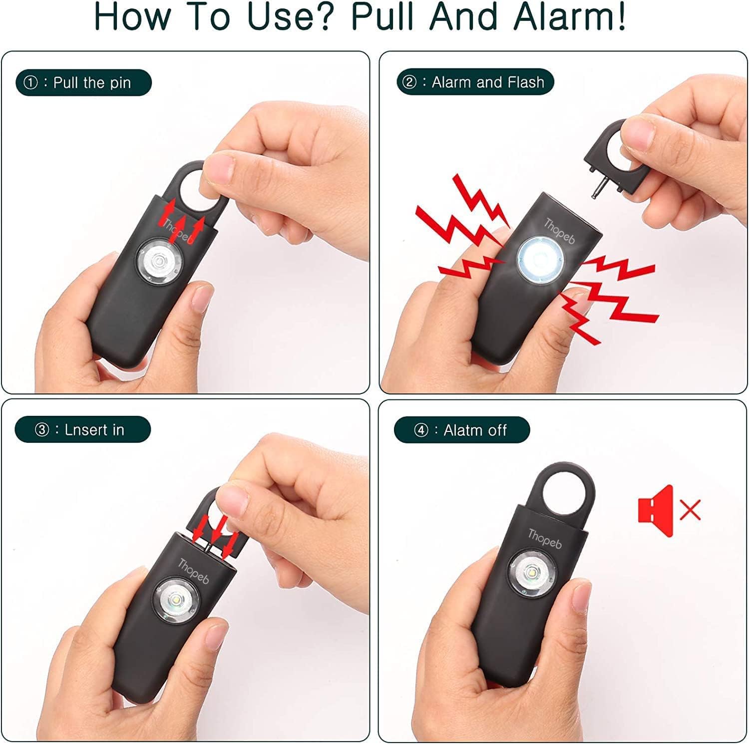 Personal Safety Alarm for Women – Superior Loud Siren & SOS Strobe - Image 3